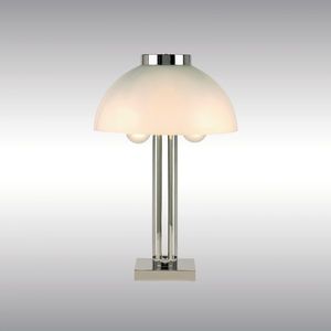 table lamp / traditional / glass / nickel