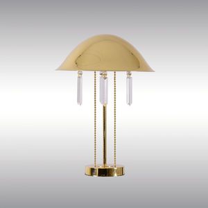 table lamp / traditional / crystal / brass