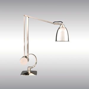 desk lamp / contemporary / glass / brass
