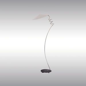 floor-standing lamp / traditional / iron / stainless steel