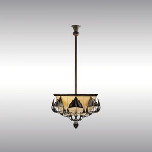 pendant lamp / traditional / brass / LED