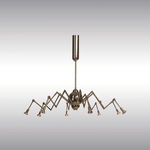 traditional chandelier / brass / halogen