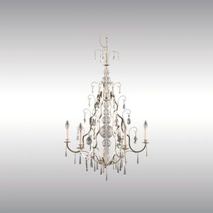 classic chandelier / crystal / brass