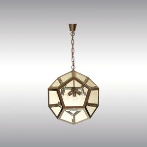 pendant lamp / traditional / crystal / nickel