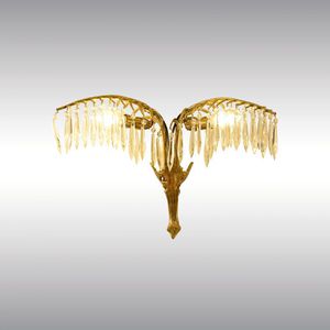 classic wall light / brass / crystal / LED