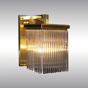 traditional wall light / brass / crystal / LED