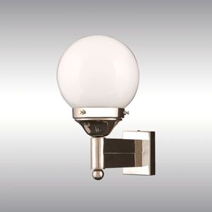 traditional wall light / brass / blown glass / LED