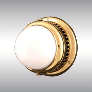 traditional wall light / brass / glass / blown glass