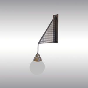 traditional wall light / glass / blown glass / brass