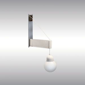 traditional wall light / glass / blown glass / brass