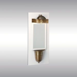 traditional wall light / brass / nickel / wooden