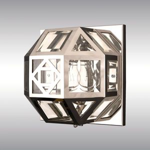 traditional wall light / brass / crystal / LED