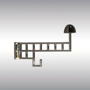 traditional coat hook / brass / double / commercial