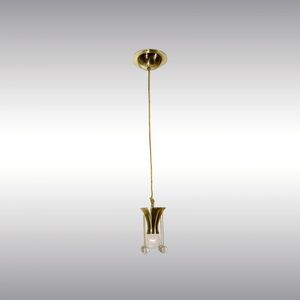 pendant lamp / traditional / crystal / brass