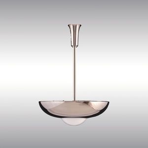 traditional ceiling light / brass / blown glass / LED