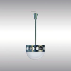 traditional ceiling light / glass / brass / LED