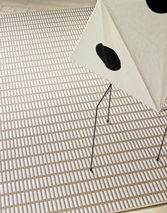 contemporary rug / striped / cotton / paper yarn