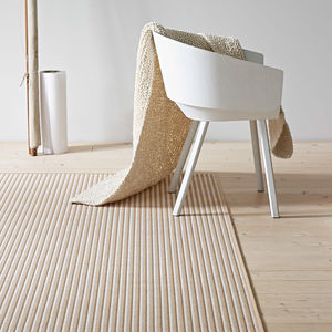 contemporary rug / striped / cotton / paper yarn