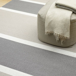 contemporary rug / striped / cotton / paper yarn