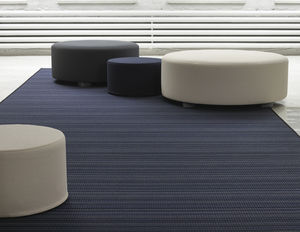contemporary pouf / fabric / round