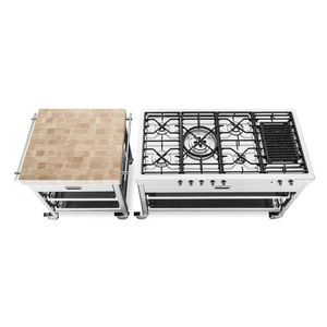 contemporary kitchen / steel / wooden / modular