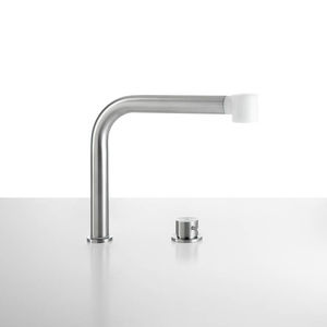 stainless steel mixer tap / kitchen / 1-hole / with pull-out spray