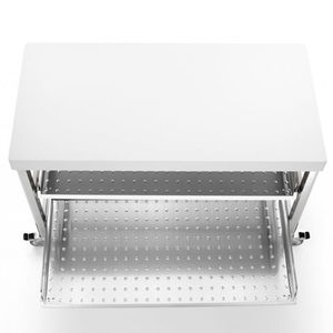 stainless steel prep table / on casters