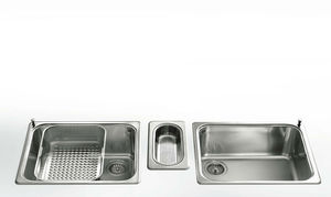 3-bowl kitchen sink / stainless steel