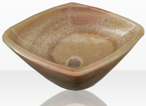countertop washbasin / other shapes / natural stone / contemporary