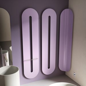 hot water towel radiator / electric / steel / aluminum