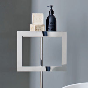 towel ring / floor-standing / stainless steel
