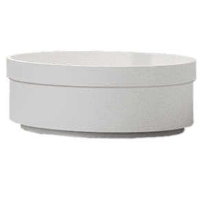 semi-recessed washbasin / round / contemporary