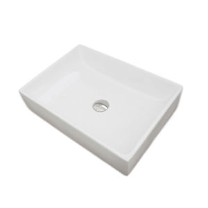 countertop washbasin / rectangular / contemporary