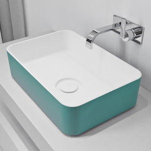 countertop washbasin / rectangular / Solid Surface / contemporary