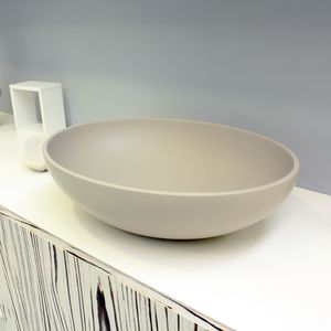countertop washbasin / oval / contemporary