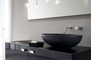 countertop washbasin / oval / contemporary