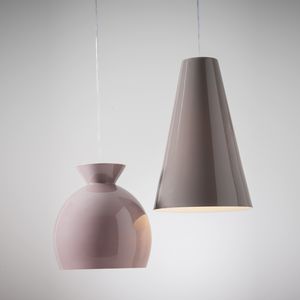 pendant lamp / contemporary / porcelain / pink