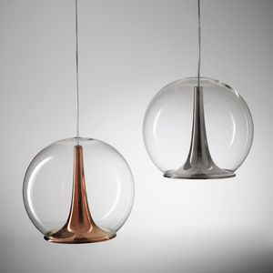 pendant lamp / contemporary / blown glass / ceramic