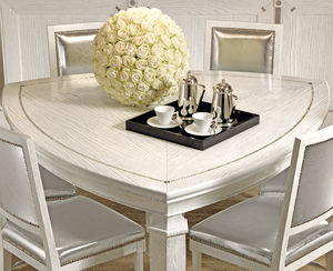 contemporary table / solid wood / lacquered wood / triangular