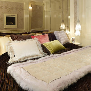 double bed / contemporary / fabric