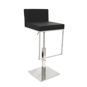 contemporary bar chair / upholstered / adjustable / with footrest
