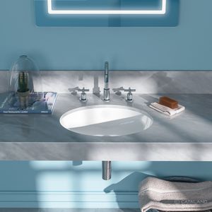 undercounter washbasin / oval / ceramic / contemporary