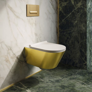 wall-hung toilet / ceramic / rimless