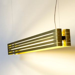 hanging light fixture / LED / linear / aluminum