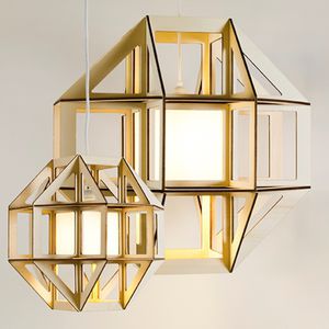 pendant lamp / contemporary / wooden / PMMA