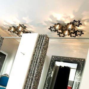 original design ceiling light / aluminum / LED / blue