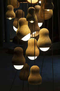 pendant lamp / contemporary / cork / LED