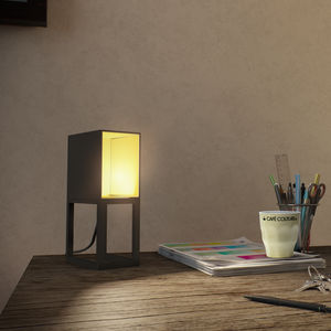 table lamp / contemporary / aluminum / pink
