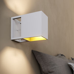contemporary wall light / aluminum / LED / rectangular