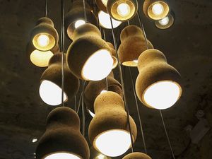 pendant lamp / contemporary / cork / LED